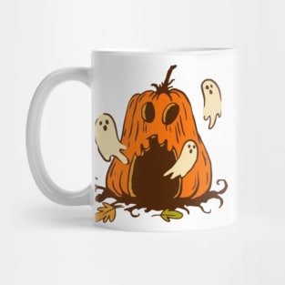 Halloween scary evil pumpkin funny pumpkin head Mug